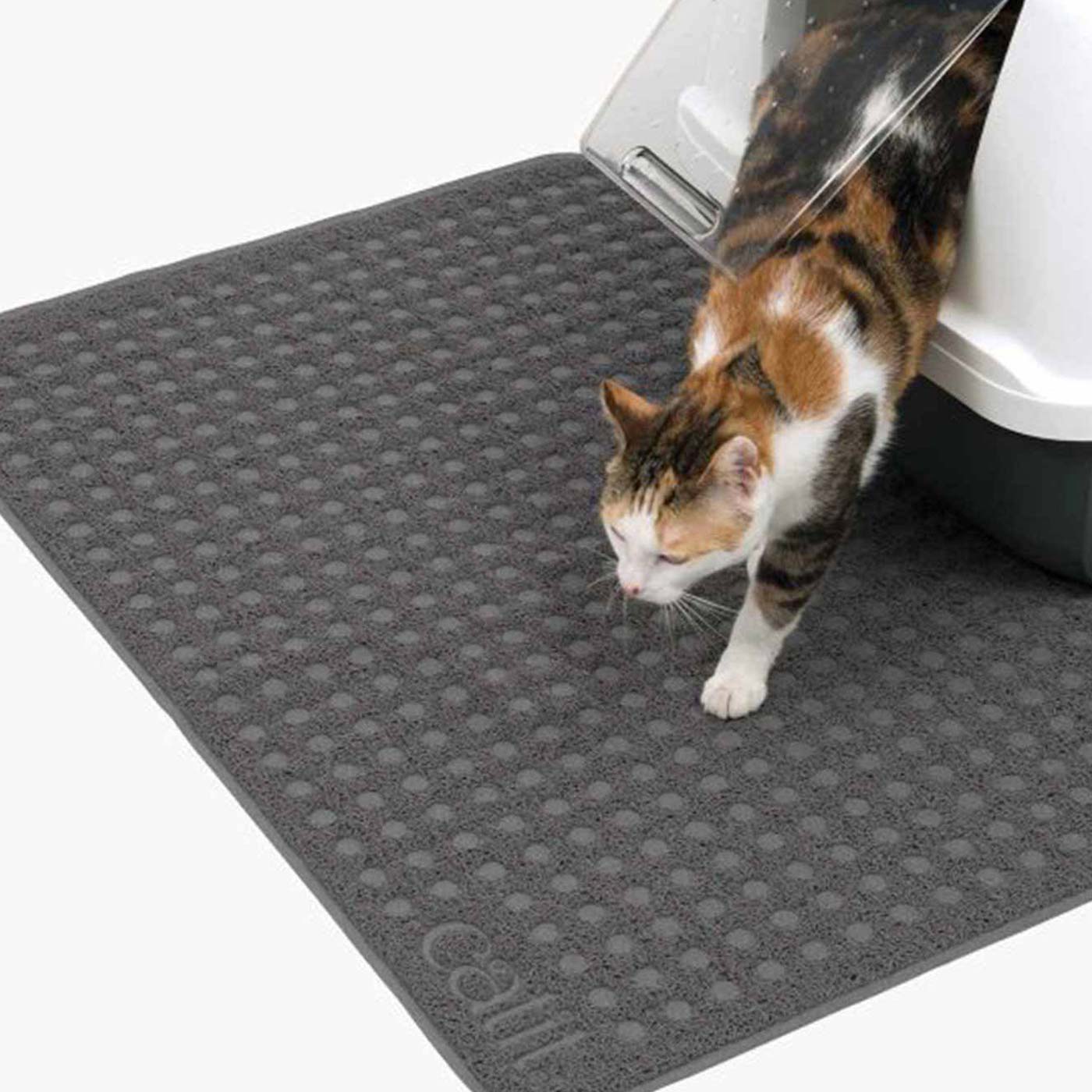 Paws & Claws 58cm Waterproof Dual Layer Cat Litter Trap Mat Trapper Pad  Black - Bunnings Australia