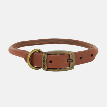 Ancol Round Leather Chesnut Collar