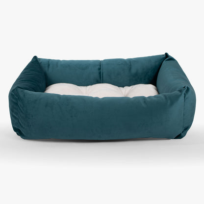 Cosy & Calming Puppy Crate Bed With Removable Covers In Marine Velvet by Lords & Labradors