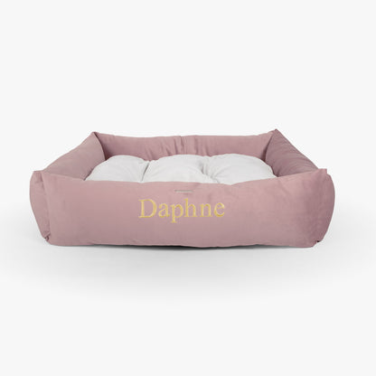 Box Bed For Dogs In Blossom Velvet By Lords & Labradors