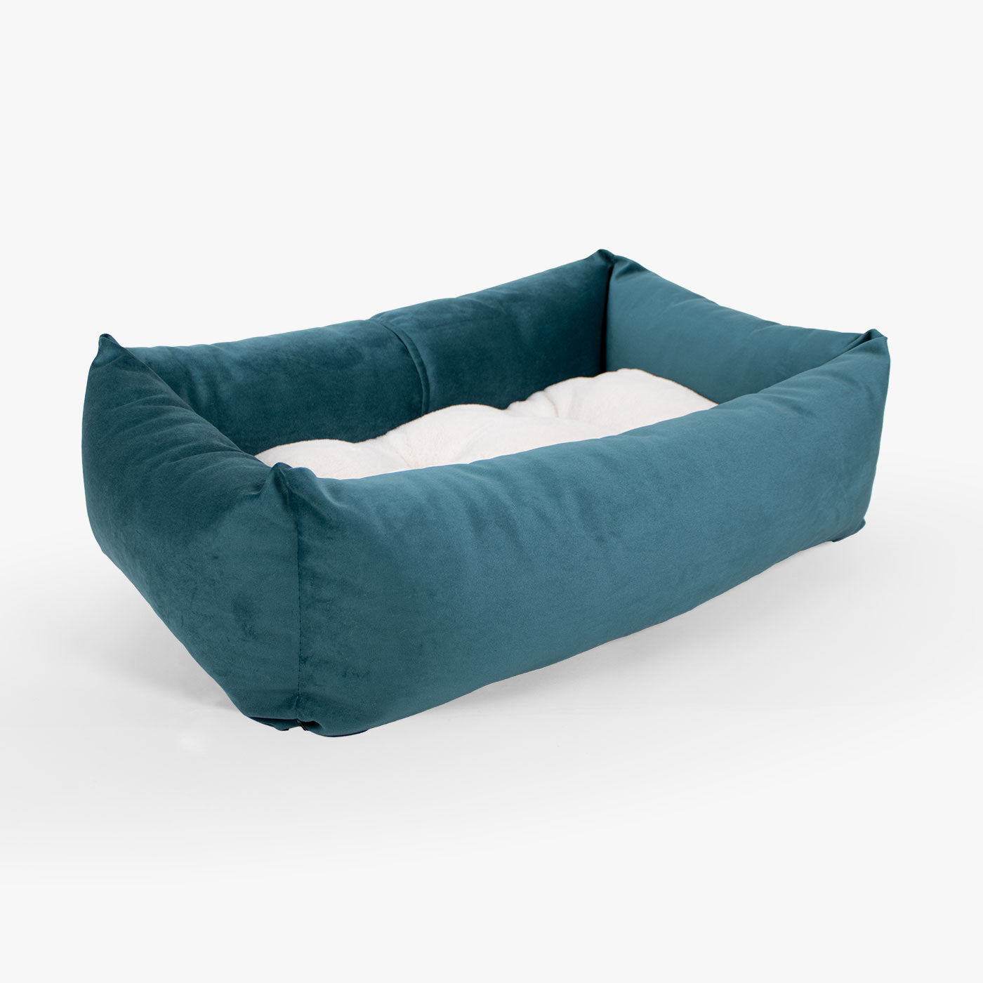 Cosy & Calming Puppy Crate Bed With Removable Covers In Marine Velvet by Lords & Labradors