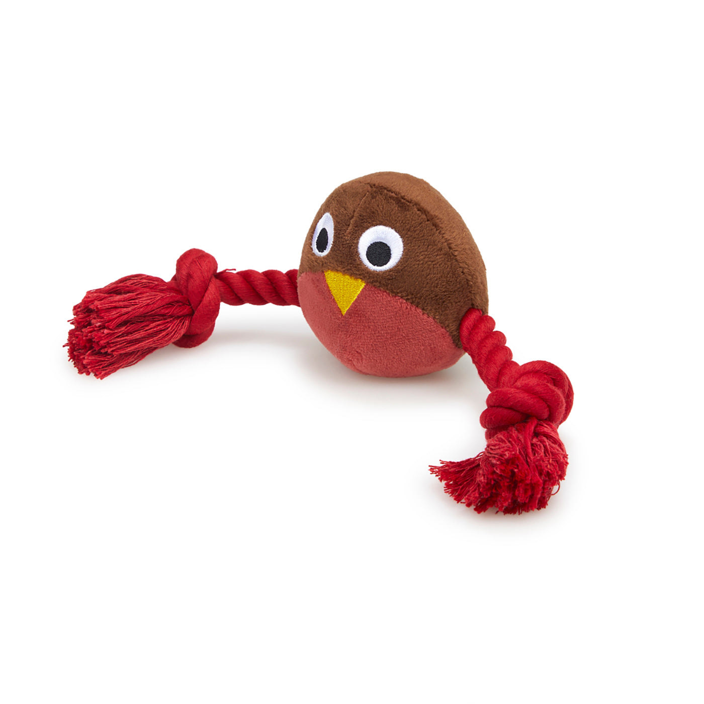 Ryan Robin With Rope Plush Christmas Dog Toy