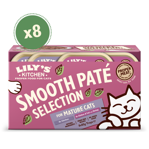 Lily's Kitchen Smooth Paté Selection Multipack for Mature Cats (8x85g)