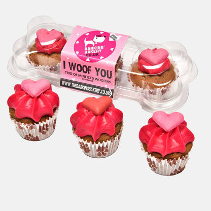 Barking Bakery 'I Woof You' Mini Iced Woofins