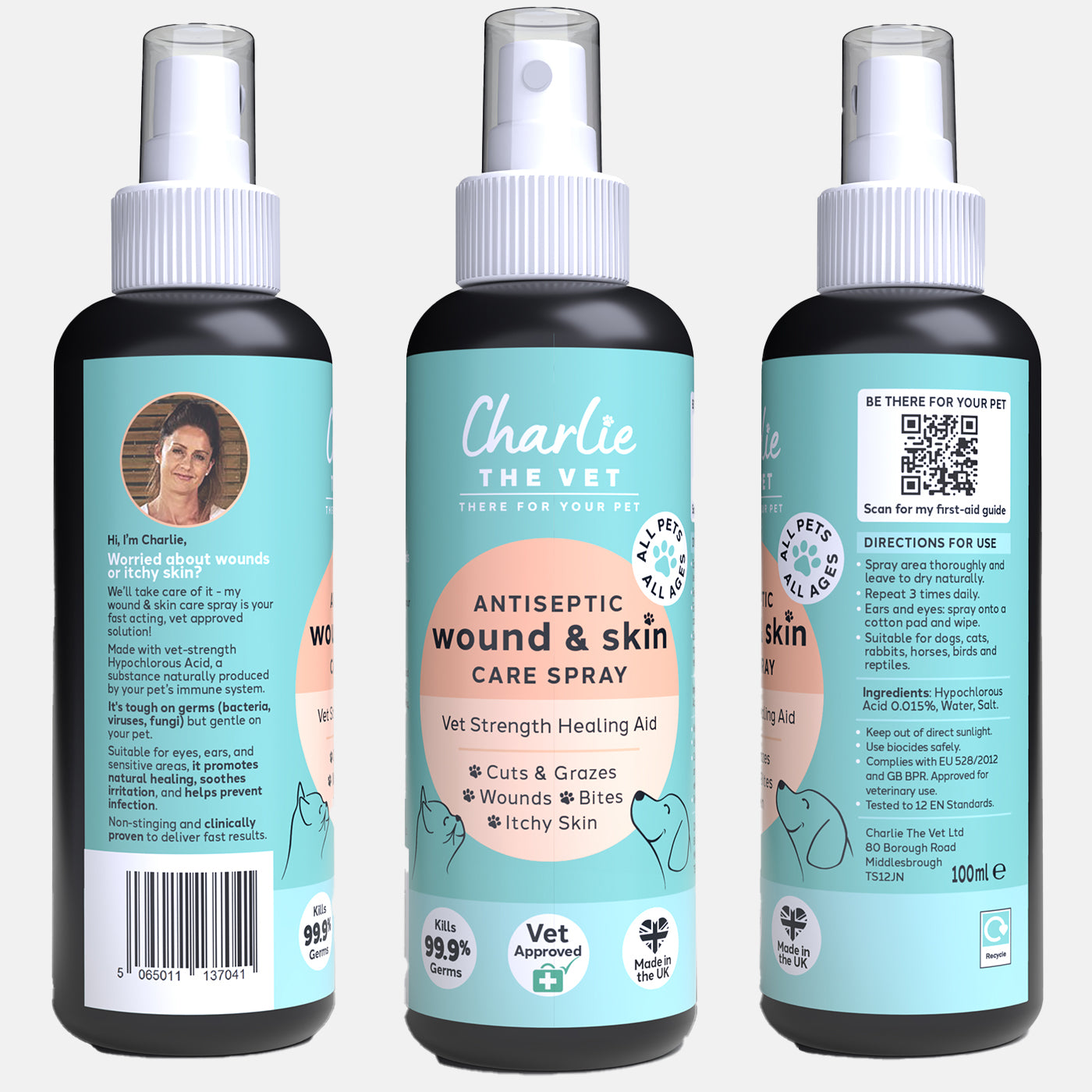 Charlie the Vet Wound & Skin Care Spray