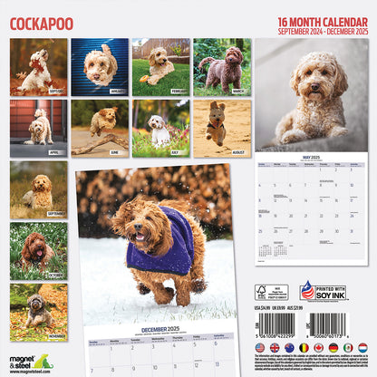 Cockapoo Traditional Calendar 2025