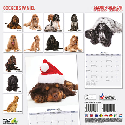 Cocker Spaniel Modern Calendar 2025