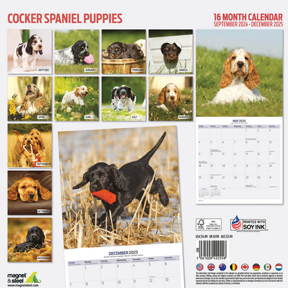 Cocker Spaniel Puppies Traditional Calendar 2025