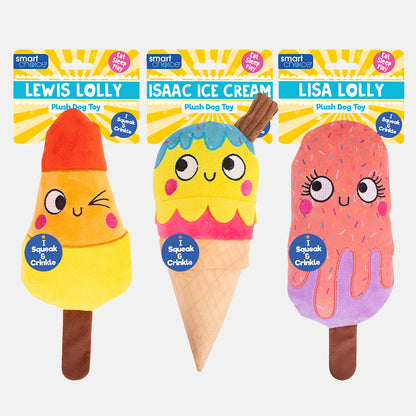 Crinkle Plush Ice Lolly Dog Toy