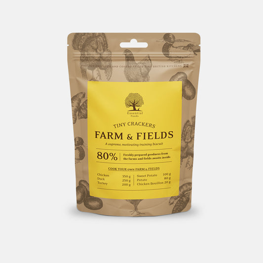 Essential Foods Farm & Fields Tiny Crackers Dog Treats 100g