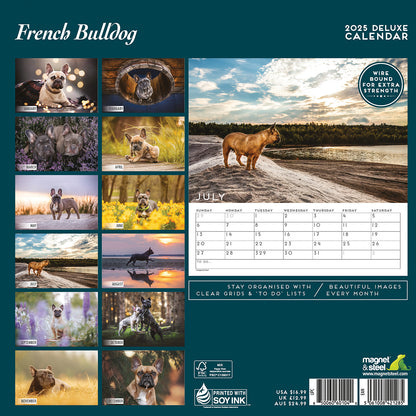 French Bulldog Deluxe Calendar 2025