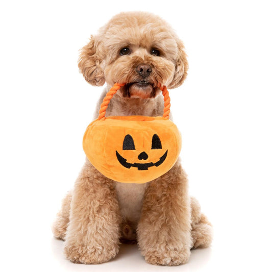 FuzzYard Trick or Treat Pumpkin Basket Dog Toy