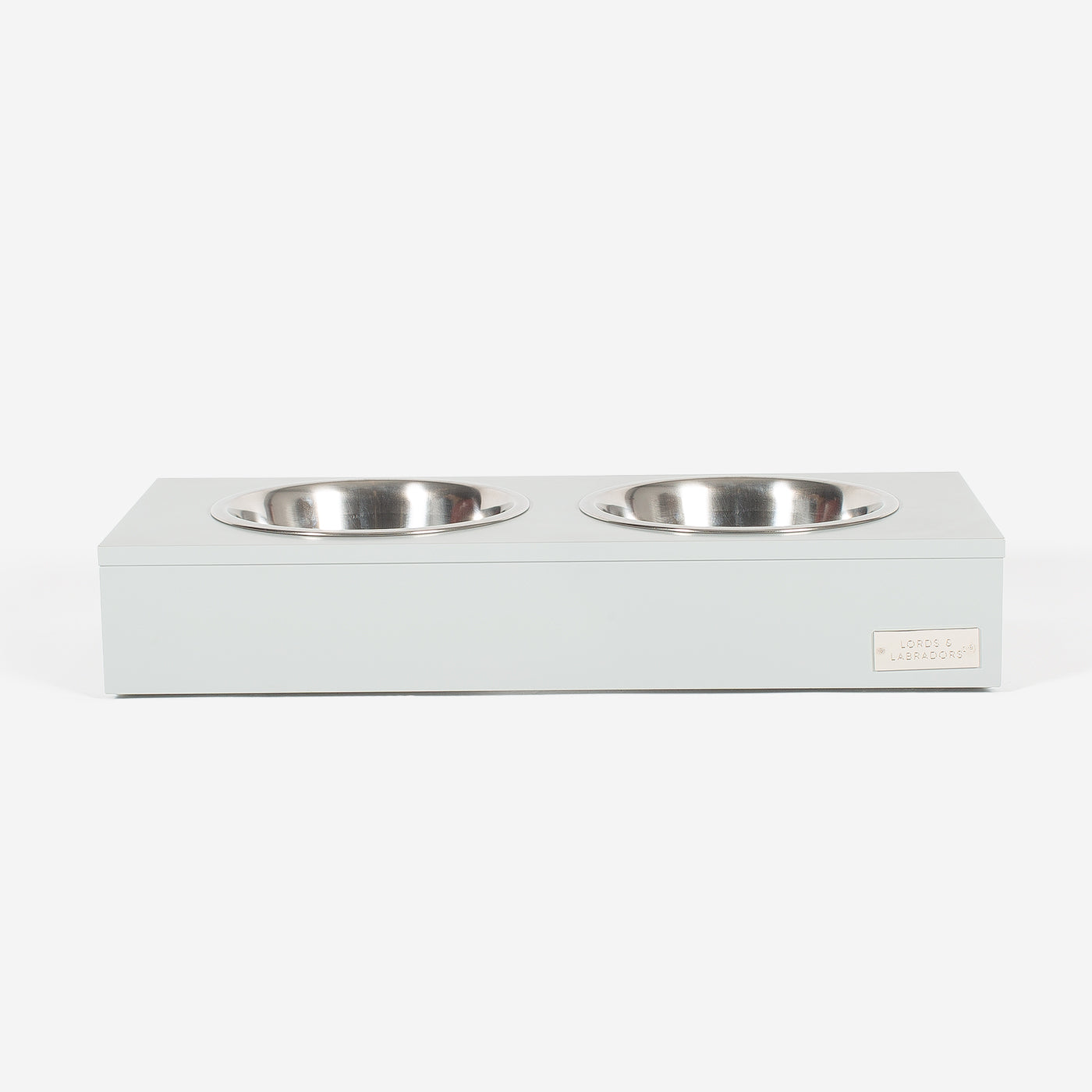 Present your furry friend with our luxuriously Wooden Wall Mounted Pet Feeder in Grey by Lords & Labradors