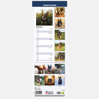 German Shepherd Slim Calendar 2025