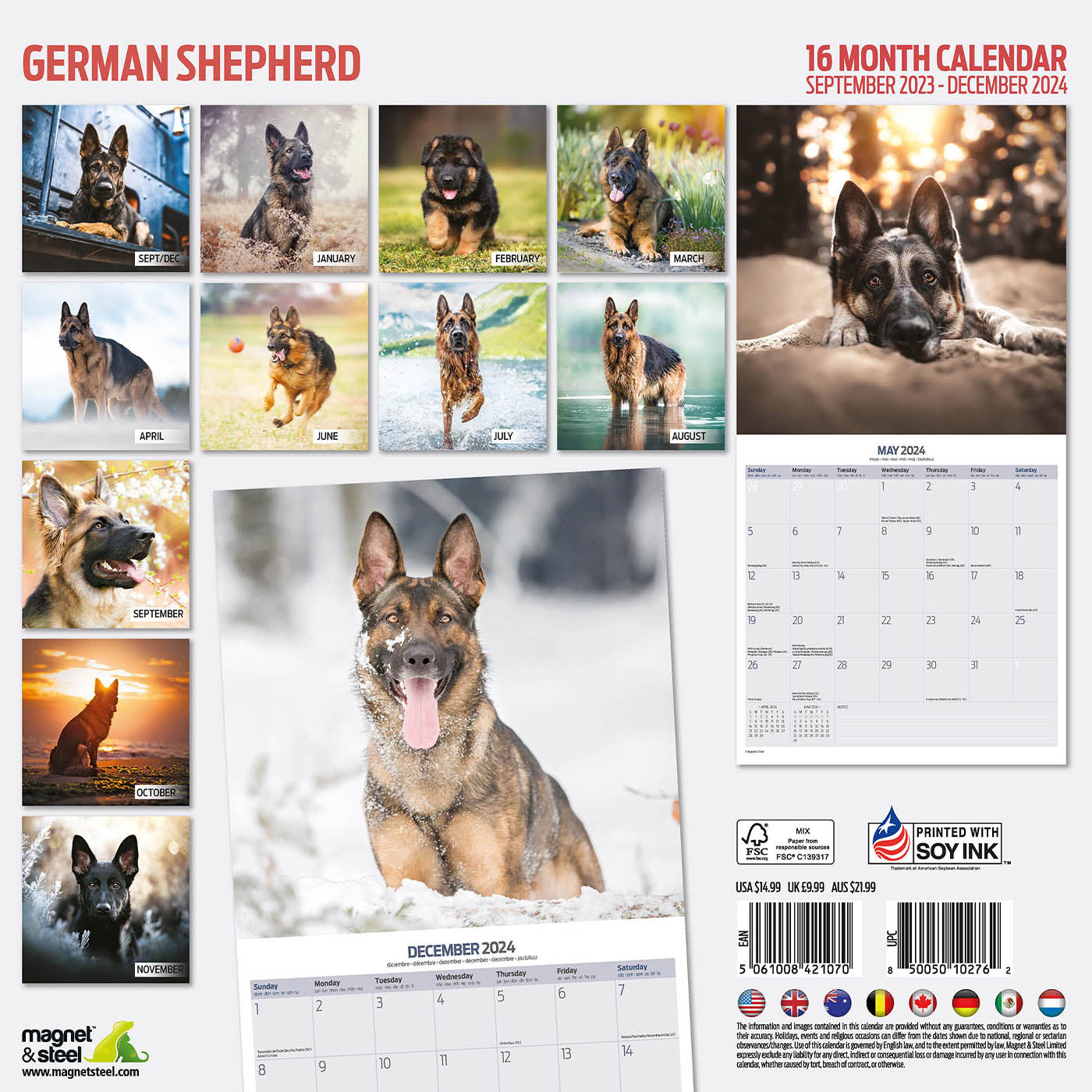 German Shepherd Traditional Calendar 2024 Lords Labradors