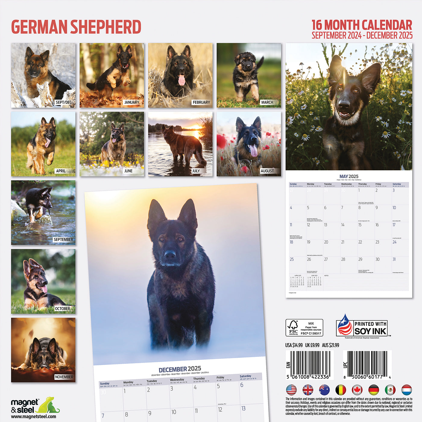 German Shepherd Traditional Calendar 2025