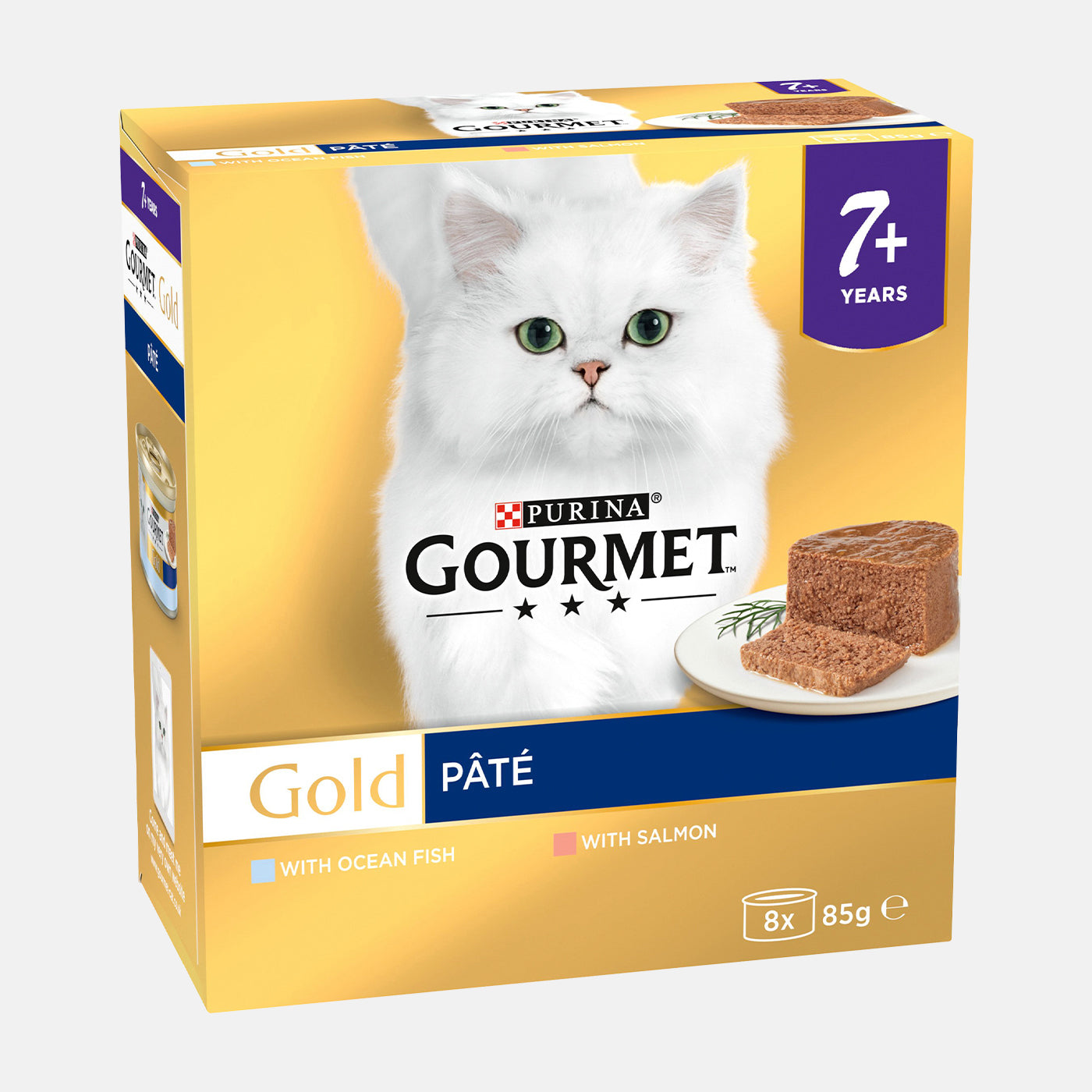 Gourmet Gold Senior Pate Salmon & Ocean Fish Cat Food (8 x 85g)