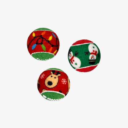 KONG Holiday SqueakAir Balls 6-pk