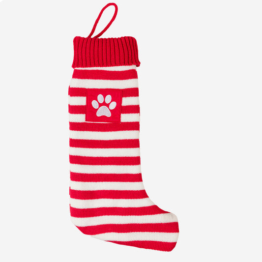 House of Paws Striped Christmas Stocking