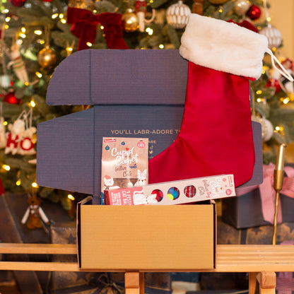 Christmas Stocking Gift Set For Cats in Velvet by Lords & Labradors