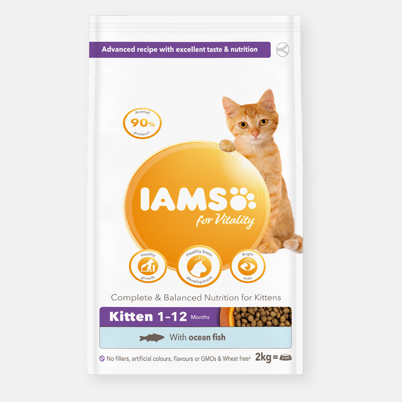 IAMS Vitality Ocean Fish Kitten Food 2KG