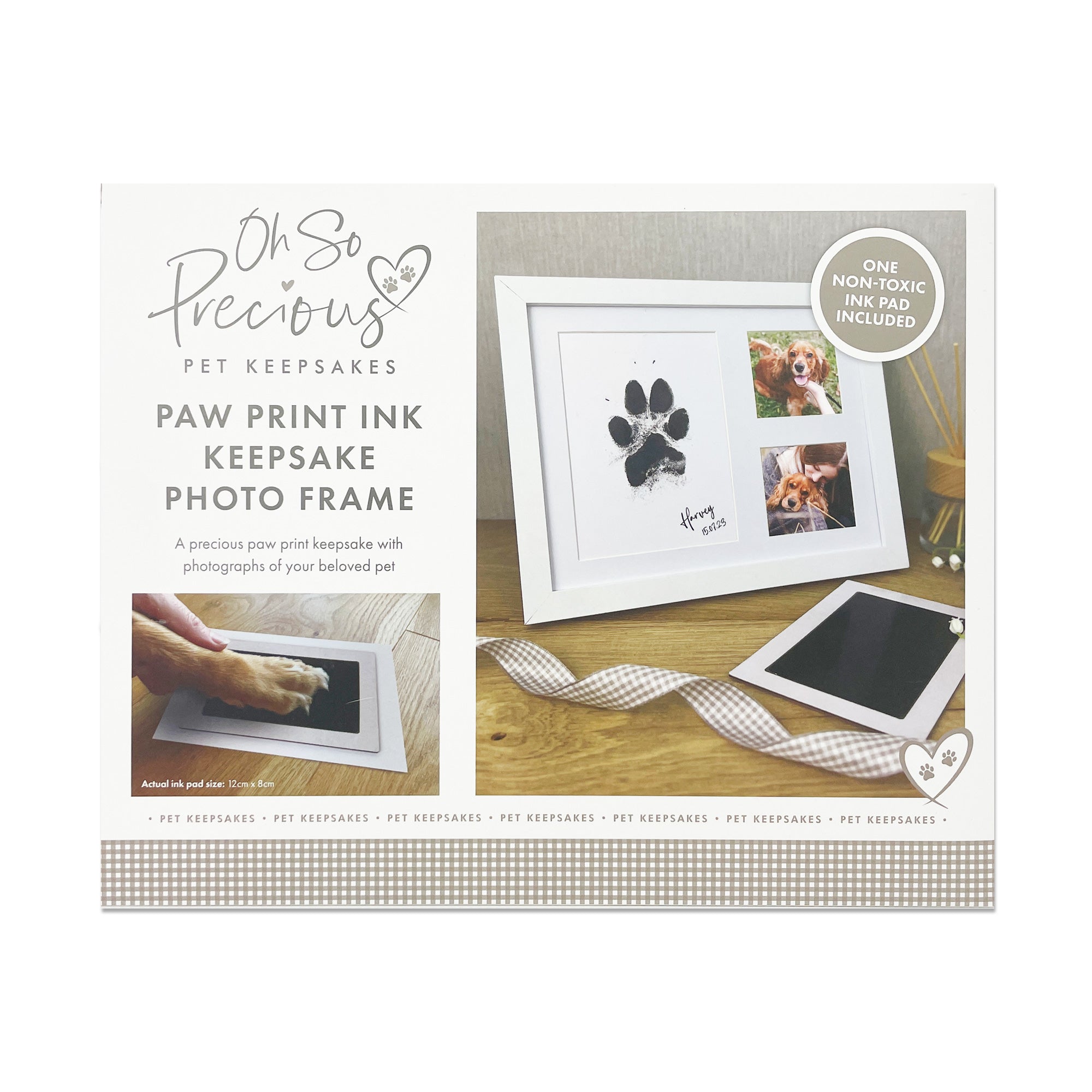 Oh So Precious Pet Paw Print Ink Keepsake Photo Frame Lords