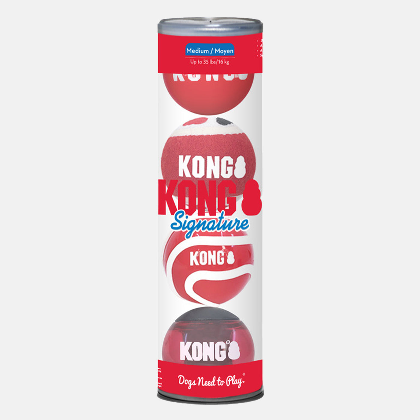 KONG Assorted Signature Balls 4 Pack