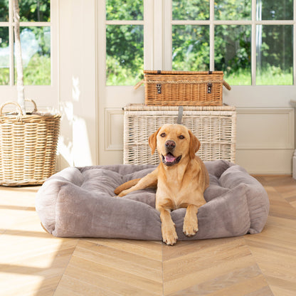 Calming Anti-Anxiety Fawn Faux Fur Box Bed For Dogs by Lords & Labradors