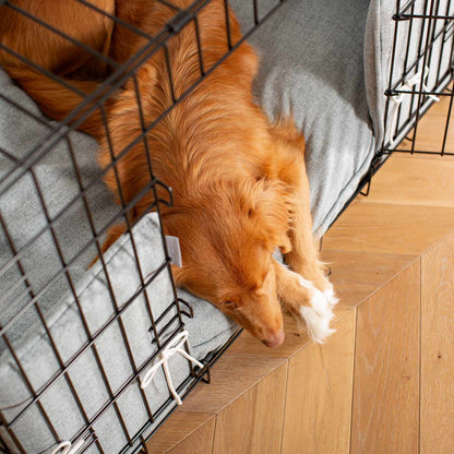 Dog Crate with Cushion & Bumper in Inchmurrin Iceberg by Lords & Labradors