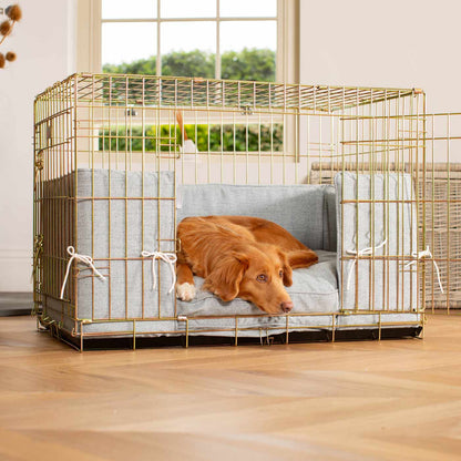 Dog Crate with Cushion & Bumper in Inchmurrin Iceberg by Lords & Labradors