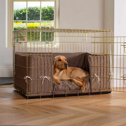 Dog Crate Bumper in Inchmurrin Umber by Lords & Labradors