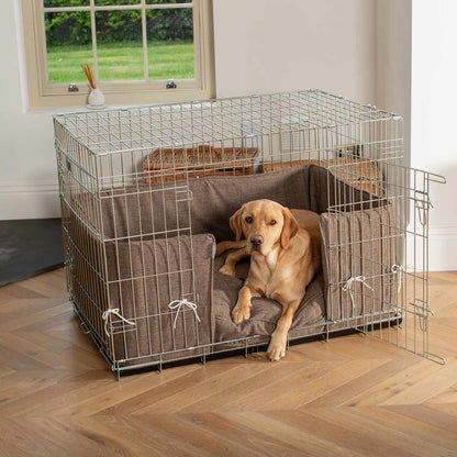 Dog Crate Bumper in Inchmurrin Umber by Lords & Labradors