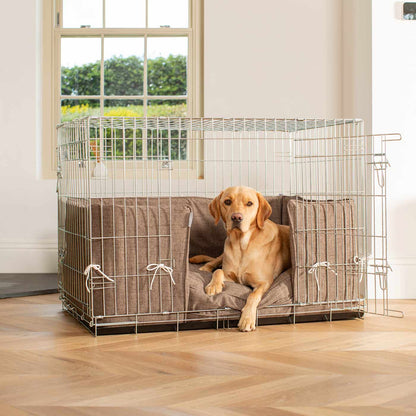 Dog Crate Bumper in Inchmurrin Umber by Lords & Labradors