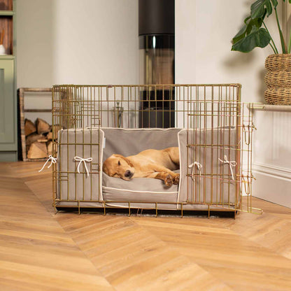 [colour:savanna stone] Accessorise your dog crate with our stunning bumper covers, choose from our Savanna collection! Made using luxury fabric for the perfect crate accessory to build the ultimate dog den! Available now in 3 colours and sizes at Lords & Labradors