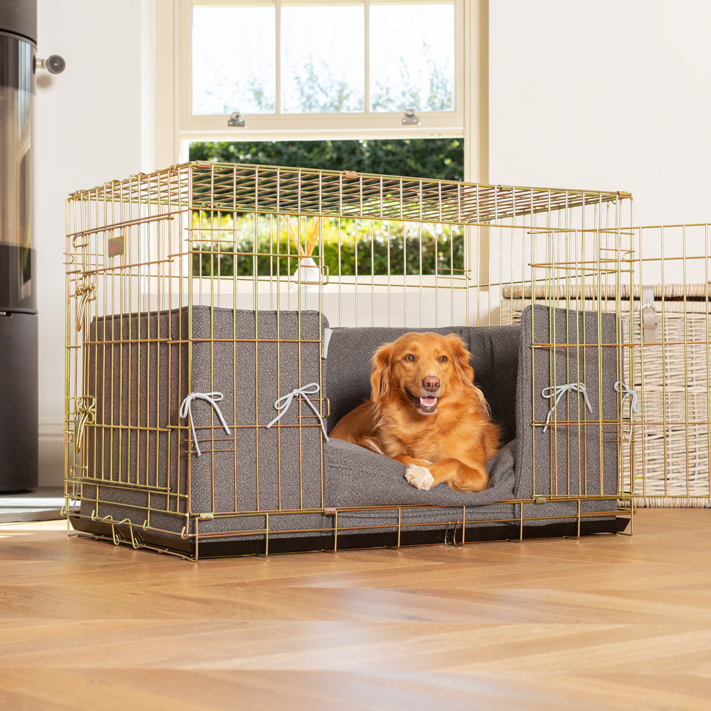 Dog Crate Bumper in Essentials Herdwick Graphite by Lords & Labradors