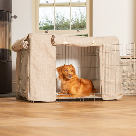 Dog Crate Cover In Essentials Herdwick Sandstone by Lords & Labradors