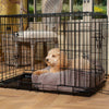 Personalised Cosy & Calming Puppy Crate Bed in Calming Anti-Anxiety Fawn Faux Fur by Lords & Labradors