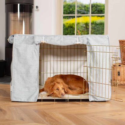 Dog Crate Cover In Inchmurrin Iceberg by Lords & Labradors