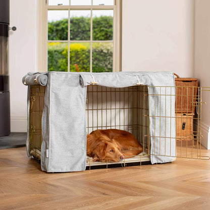 Dog Crate Cover In Inchmurrin Iceberg by Lords & Labradors