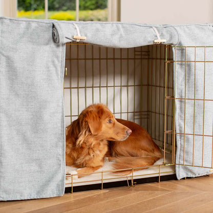 Dog Crate Cover In Inchmurrin Iceberg by Lords & Labradors