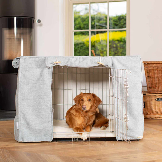 Dog Crate Cover In Inchmurrin Iceberg by Lords & Labradors