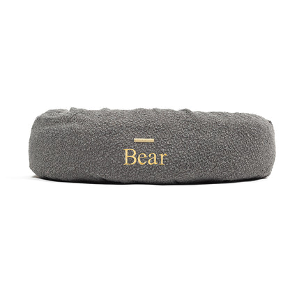 Donut Bed With Removable Covers in Granite Bouclé by Lords & Labradors