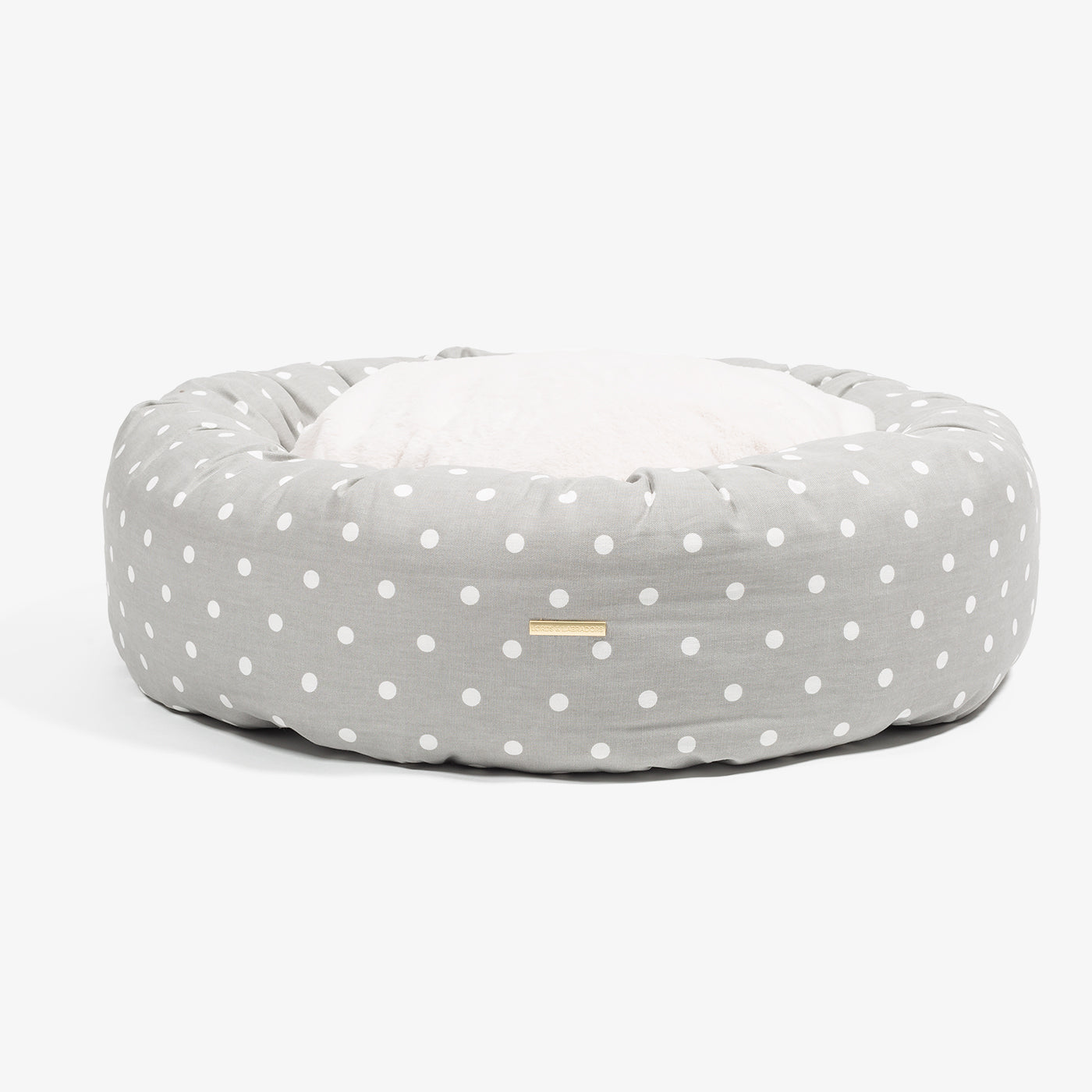 Donut Bed With Removable Covers in Grey Spot by Lords & Labradors