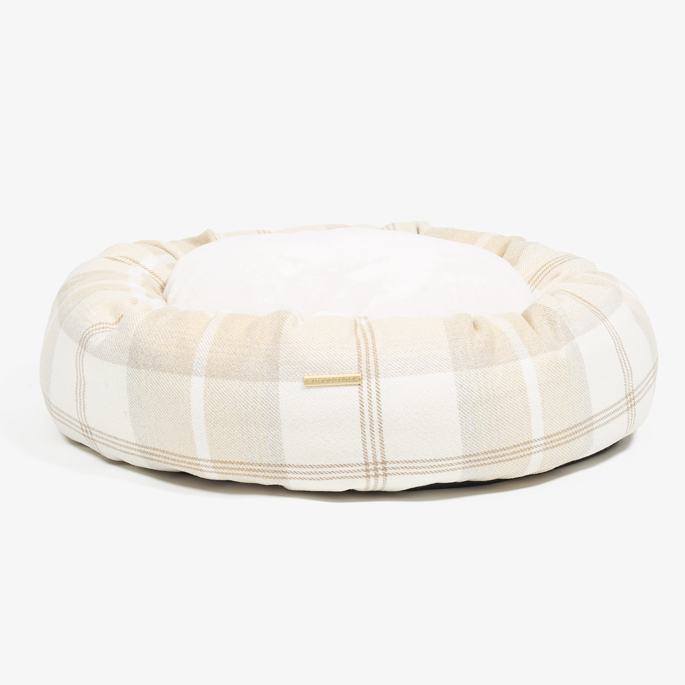 Donut Bed With Removable Covers in Balmoral Natural Tweed by Lords & Labradors