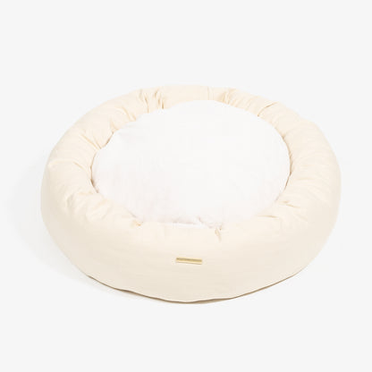 Donut Bed With Removable Covers in Savanna Bone by Lords & Labradors