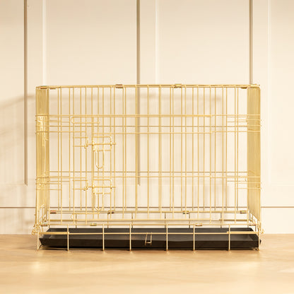 Special Edition Heavy Duty Deluxe Dog Crate in Champagne Gold by Lords & Labradors