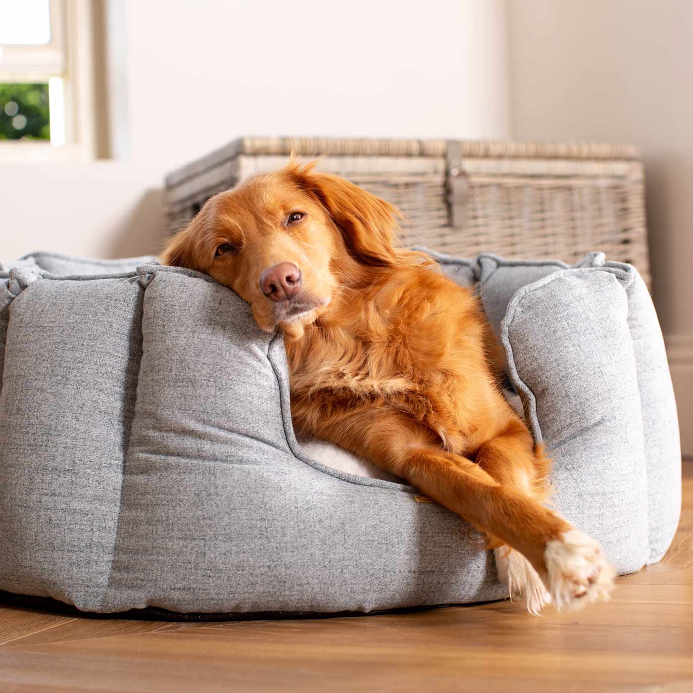 High Wall Bed With Removable Covers in Inchmurrin Iceberg by Lords & Labradors