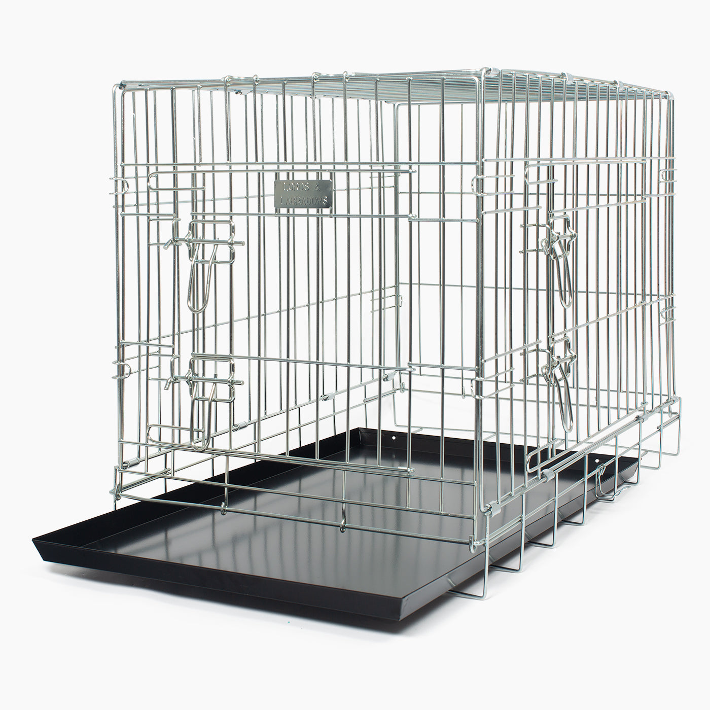 Metal dog crate with metal tray sales