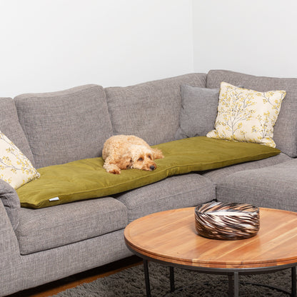 Sofa Topper in Olive Velvet By Lords & Labradors