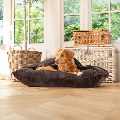 Sleepy Burrows Bed in Calming Anti-Anxiety Dusk Faux Fur by Lords & Labradors